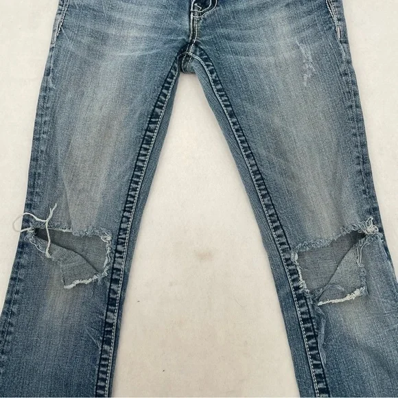 MISS ME JEANS Women’s JE534OB5X Boot Distressed knees embellished pockets sz 25 - Picture 3 of 14